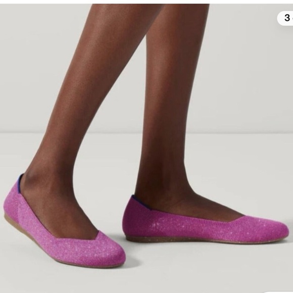 Rothy's The Flat In Bloom Metallic Purple Ballet Shoe 10 slip on flats - Picture 1 of 8